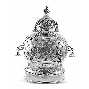 Sterling Silver Torah Crown - Quilted