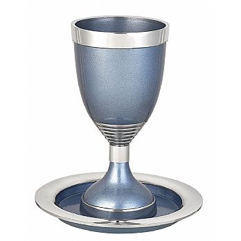 Modern Kiddush Cup with Coaster