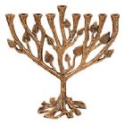 Textured Tree Menorah - Elegant Antique Bronze Finish