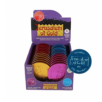 Colored 3'' Belgian Milk Chocolate Medallions - Nut Free - 24 Pack
