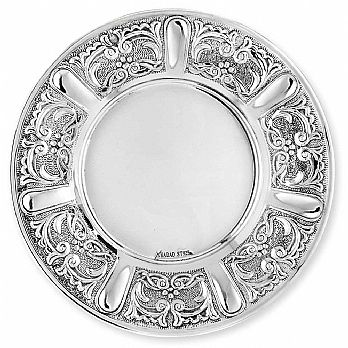 Sterling Silver Kiddush Cup Tray - Lugano collection