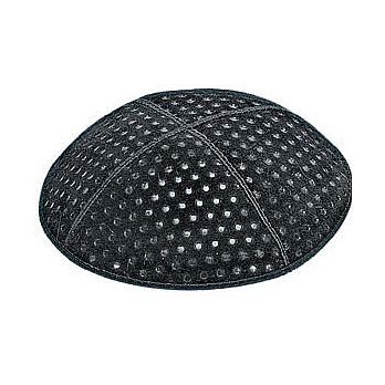 Embossed Suede Kippot - Small Dots