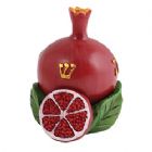Polyresin Pomegranate Collectors Dreidel with matching Display