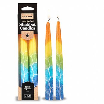 Handmade Shabbat Candles - Sun Burst