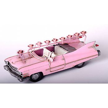 All Metal Pink Cadillac Menorah