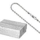 Silver Cut Rope Elegant Chain