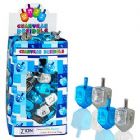 Blue and Silver Metallic Dreidels in Counter Display Box - 100 Pack