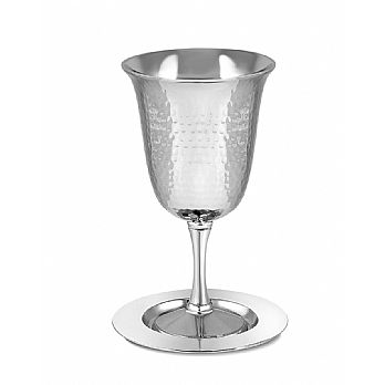 Passover Elijah Cup and Matching Coaster - Hammered Classic