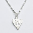 Sterling Heart Neclace with Chai