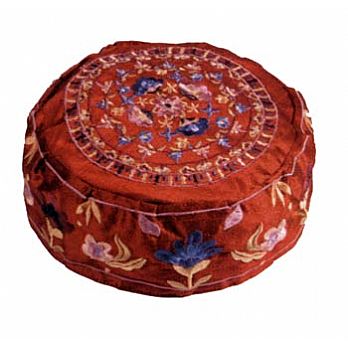 Hand Embroidered Kippah Hat - Maroon