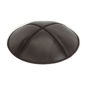 Genuine Leather Kippot - Black