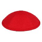 Deluxe Linen Kippot with Optional Imprint - Red