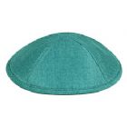Deluxe Linen Kippot with Optional Imprint - Teal/ Turquoise