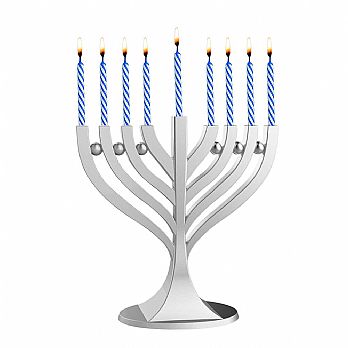 Small Classic Menorah - Birthday Candles Included