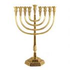 Temple Style Solid Brass Menorah - 21'' High