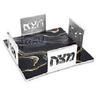 Aluminum Matzah Open Box with Marble Decal