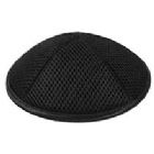Deluxe Mesh Kippot with Optional Personalization - Black