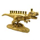 Polyresin Dinosaur Menorah - Gold