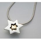 Sterling Silver Necklace Filled with 18K Gold