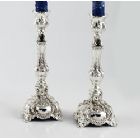 Silverplated Traditional Candlestick Set - Ben Yehuda Style