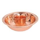Copper Wash Cup And Basin set