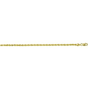 14K Yellow or White Gold Double-Weight Cut Rope Chain