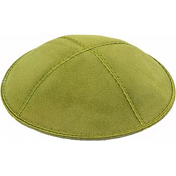 Lime Suede Kippot