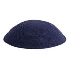 Dark Blue Knit Kippah Dense Weave Standard Size