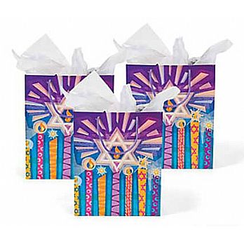 Hanukkah Petite Gift Bags with String Handles