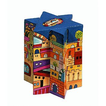 Star of David Crafted Charity Box - Jerusalem