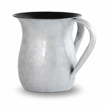 Enamel over Stainless Steel Wash Cup - Light Grey