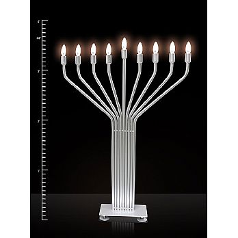 Electric Menorah Infinity 44'' Large Display w/Auto Lighting & LED Bulbs - For Indoor use ONLY