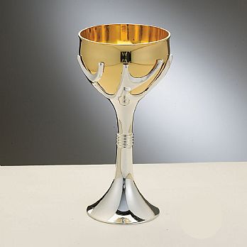 "TREE OF LIFE" KIDDUSH CUP, TWO TONE, 6.5", BOXED