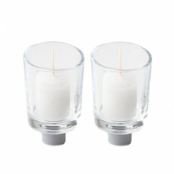 Glass & Fragrance Free Candle Set of 2