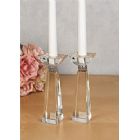 Crystal Candlesicks with Diamon Chip Adornment