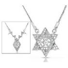 Stunning Silver Star of David Necklace