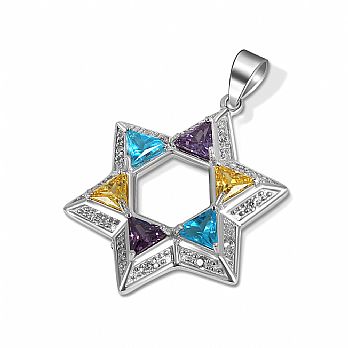 Star of David with colored stones