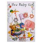 Judaic Embossed Card - Baby Girl