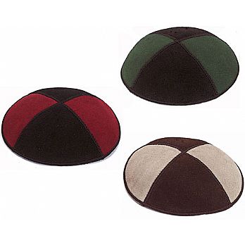Suede Kippot with any Color Combo + Imprinting