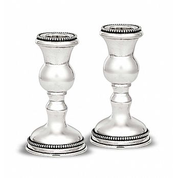 Sterling Silver Short Candlestick Set - Vienna Collection