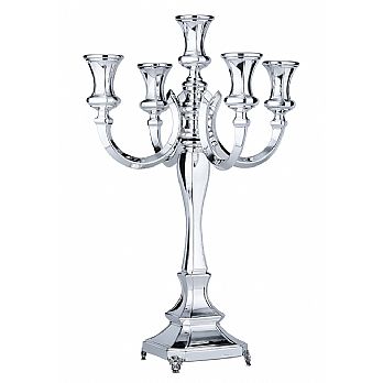 Sterling Silver Candelabra - Hammered Mozart Collection - 5+ Branches