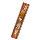 Square Copper Mezuzah with Brass Rods by Gary Rosenthal