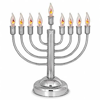 Electric Silver Plated Menorah