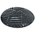 Embossed Suede Kippot - Angled Stripes