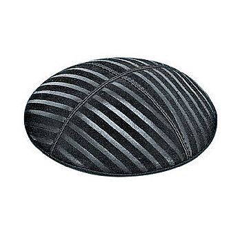 Embossed Suede Kippot - Thick Lines