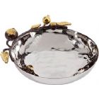 Emanuel Hammered Serving Bowl -Candy dish 5" with Pomegranate Branches