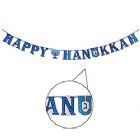 Happy Hanukkah Holographic Letter Banner on Ribbon 75''