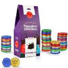 Premium Hanukkah Milk-Chocolate Coins Gift Box - Multi-Color - 60 Coins