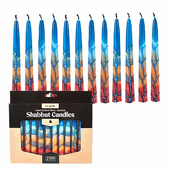 Handmade Shabbat Candles - Dusk Reflection