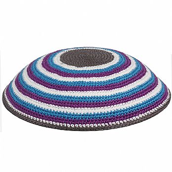 Supreme Quality DMC Knitted Kippot - Circles